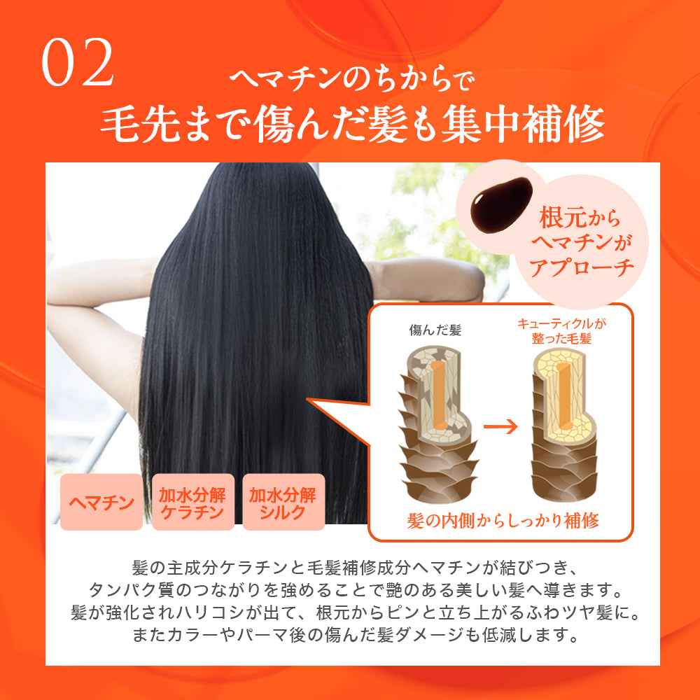 <DRH>エイジングスカルプケアシャンプー・トリートメント・リペアヘアオイル・ヘマチンプラスワンダメージ補修美容液【4点セット】