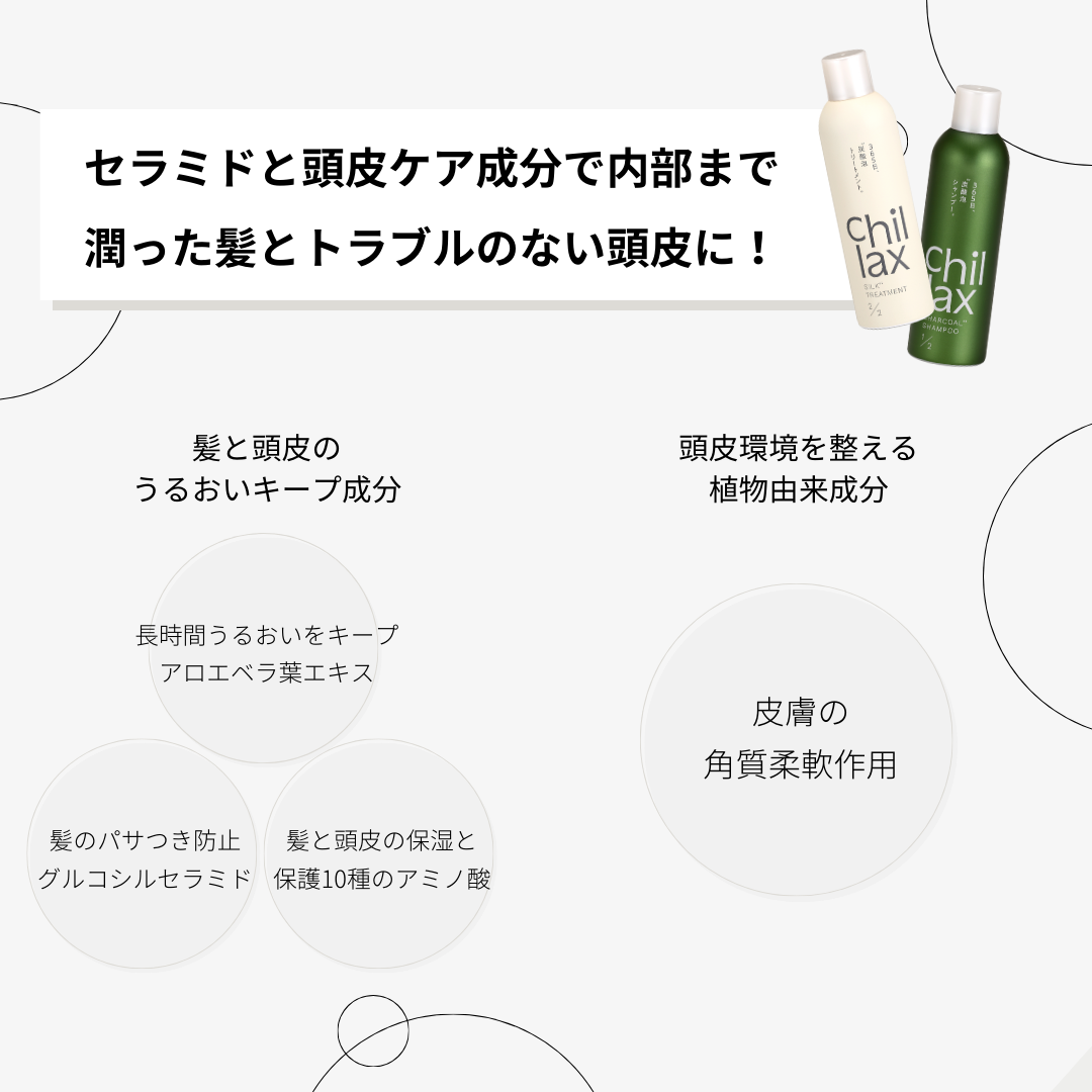 <Chillax>炭酸泡シャンプー・トリートメント【2点セット】